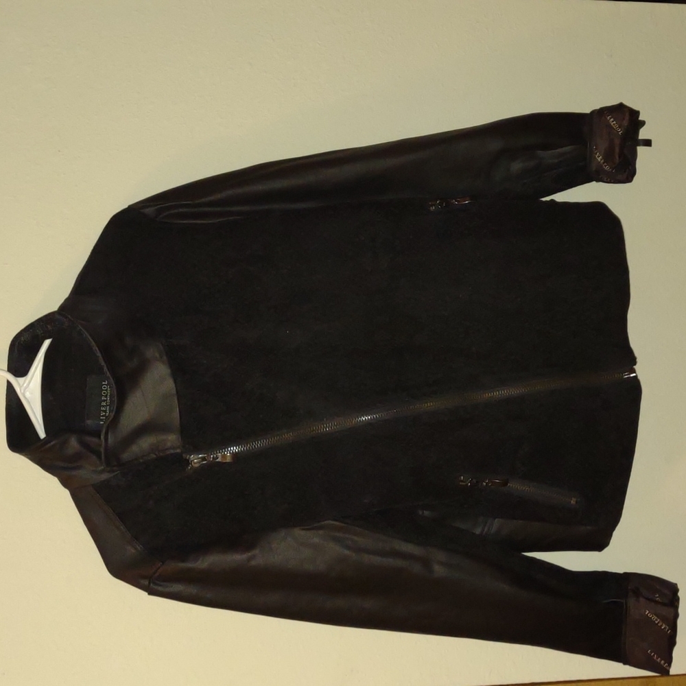 Liverpool Jeans Company Faux leather moto Jacket Size Large